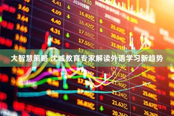 大智慧策略 沈城教育专家解读外语学习新趋势