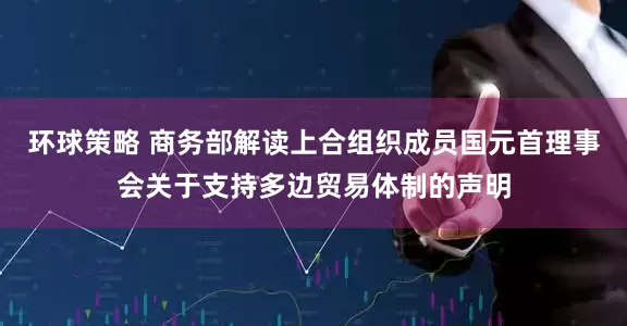环球策略 商务部解读上合组织成员国元首理事会关于支持多边贸易体制的声明